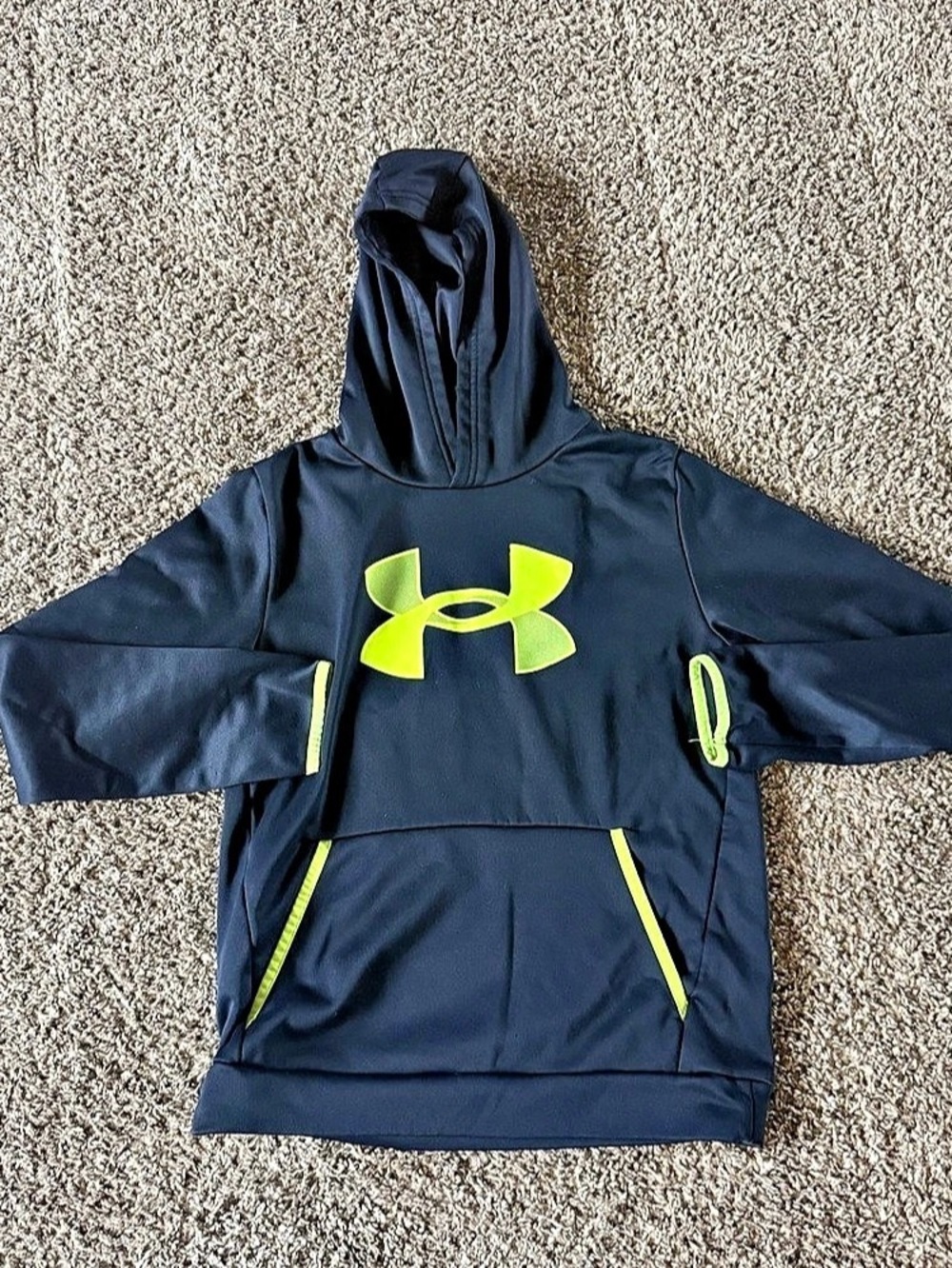 Under Armour Hoodie Loose Black Cold Gear Sweatshirt Size Youth Large